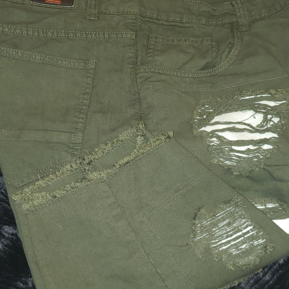 Mens Denim Distressed Jean Shorts